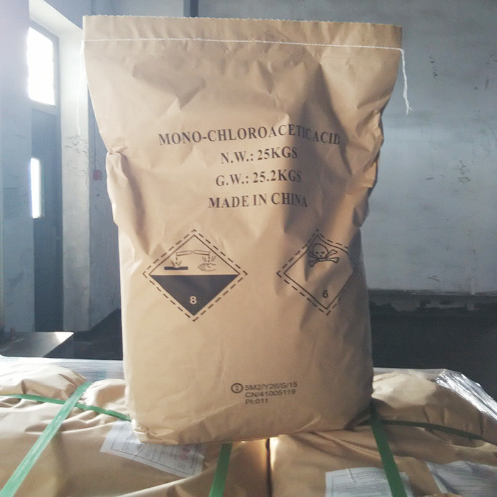 Bulk Box Chloroacetic Acid CAS 79-11-8 สำหรับสีย้อมต่างๆ