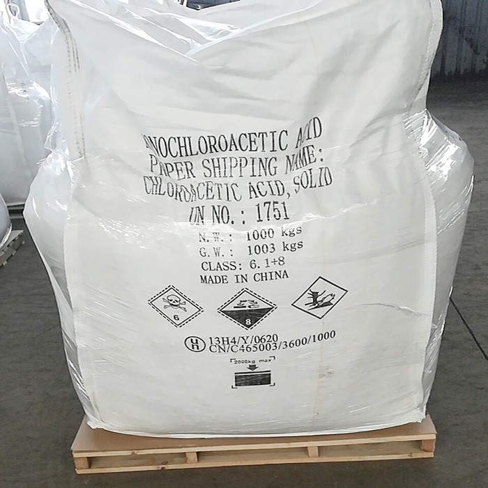 OEM Chloroacetic Acid CAS 79-11-8 สําหรับสารกลางทางอินทรีย์ของกลีซีนสังเคราะห์