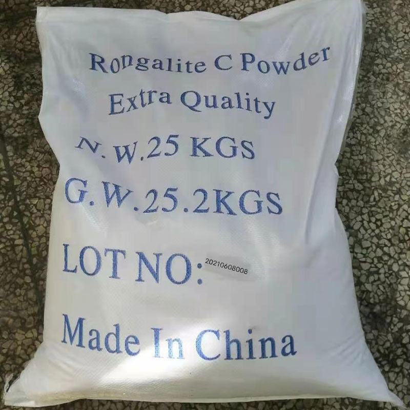Rongalite/SFS โซเดียมฟอร์มาลเดฮีดซัลโฟกซิเลต CAS 6035-47-8,149-44-0 สารลดความบริสุทธิ์สูงสําหรับการใช้ในอุตสาหกรรม