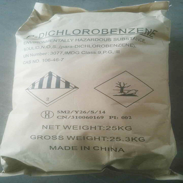 C6H4Cl2 Para Dichlorobenzene CAS 106-46-7 สภาพแข็งประเภทอุตสาหกรรมสําหรับการผลิตสารล้างกลิ่น