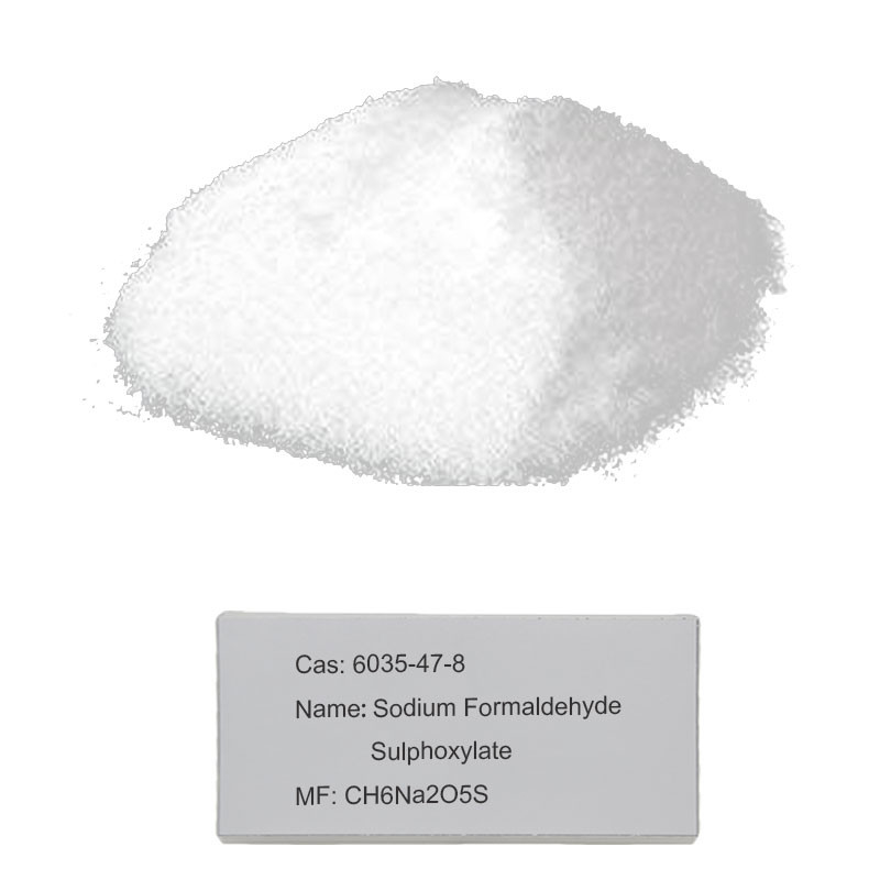 ความสามารถในการละลายได้ 98% โซเดียมฟอร์มาลดีไฮด์ Sulfoxylate CAS 6035-47-8 สารฟอกขาวทางอุตสาหกรรม